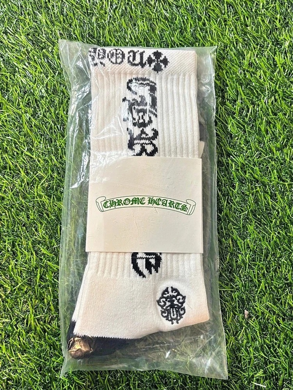 Chome Heart Socks Black/White